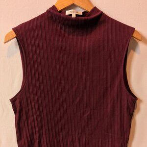 Madewell Ribbed Mockneck Tank | Size: L
